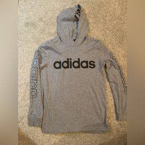 Adidas Youth Long Sleeve Tee with Hood